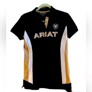 Ariat Women’s Team Polo Black/White/Good Size M